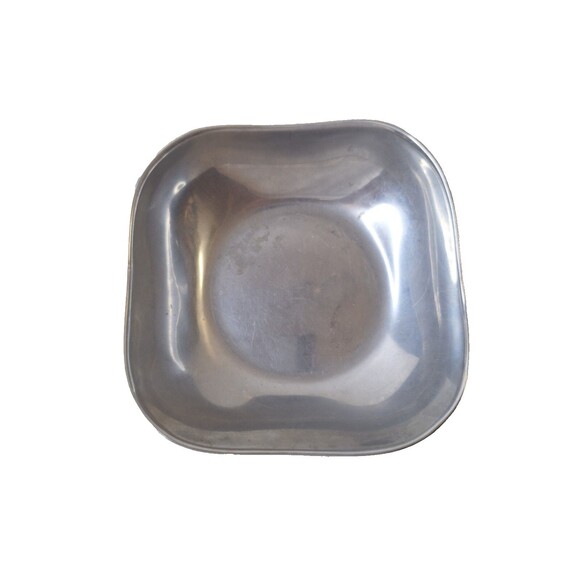 Wilton Armetale 9" Square Rounded Pewter Serving Bowl Boston Medium #109284 EUC - Picture 2 of 6